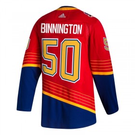 St. Louis Blues Jordan Binnington 50 2020-21 Reverse Retro Authentic Shirt - Mannen